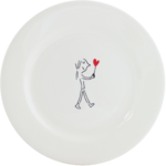 Assiette Dessert 22 cm Femme 1 Cur LES AMOUREUX