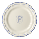 Assiette Dessert 23.2 cm P FILET BLEU MONOGRAMME