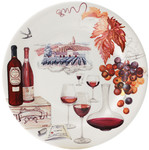 Assiette Dessert Bordeaux Bouquet
