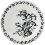 Assiette Mignardises 12.8 cm Chardon FLEURS NOIRES