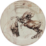 Assiette Mignardises 12.8 cm Cheval 2 LEONARD DE VINCI