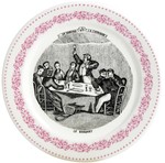 Assiette Mignardises 12.8 cm Le Banquet MARIAGE ROSE