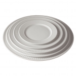 Assiette plate a pain 17 cm en porcelaine blanche 'Plisse' de Pillivuyt