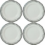 Coffret de 4 Assiettes Canapes FILET Manganese