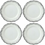 Coffret de 4 Assiettes Dessert FILET Manganese