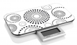 Balance electronique blanche a ecran retractable