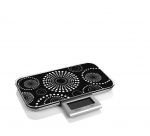 Balance electronique noire a ecran retractable