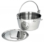 Bassine confiture / marmite a crustaces inox avec couvercle 31cm