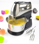 Batteur petrin professionnel chrome 16 vitesses avec 2 fouets & 2 crochets+ Bol