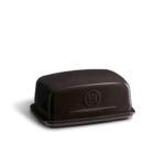 Beurrier en ceramique 17x12 cm Gris Fusain