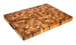 Billot rectangulaire avec poignees en  teck 50 x 38  cm