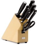 Bloc couteaux en hetre 7 pieces (6couteaux & 1 ciseau) Grand Prix II