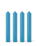 Boite de 12 bougies de table cylindriques Bleu Caraibes