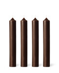 Boite de 12 bougies de table cylindriques Ecorce
