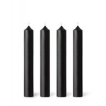 Boite de 12 bougies de table cylindriques Noir