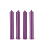 Boite de 12 bougies de table cylindriques Pensee