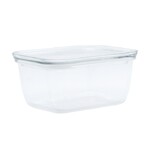 Boite rectangulaire basse 100% verre pour la conservation et le four  1500 ml