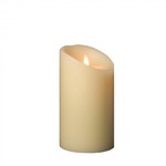 Bougie en cire D 10cm H 18 cm avec Led - 350 heures (sans pile)