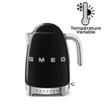 Bouilloire 1,7 L avec reglage de la temperature Vintage Annees 50 Noir