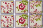 Dessous de verre motif fleuri Millefleurs (lot de 6)