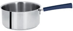 Casserole 14 cm inox Mutine a poignee fixe encre bleue