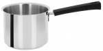 Casserole Haute Graduee 14 cm Poignee Noire Inox Mutine Fixe