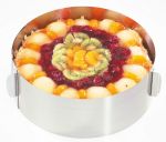 Cercle a gateaux extensible avec poignees