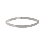 Cercle a tarte forme calisson a bord droit en inox perfore Air System® hauteur 2