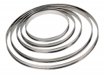 Cercle a tarte rond en inox a bord roule H. 2 cm - O 10 cm