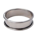Cercle a tarte rond en inox a bord roule H. 2 cm - O 14 cm