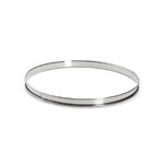 Cercle a tarte rond en inox a bord roule H. 2 cm - O 28 cm