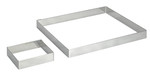Cercle a tarte carre en inox  H. 2 cm - L. 24 cm