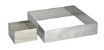 Cercle a entremets carre en inox  H. 4,5 cm - L. 12 cm