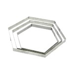 Cercle Hexagone Perfore o 28 Hauteur 2 cm