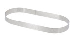 Cercle a tarte perfore oblong en inox H. 2 cm - L. 27 cm - l. 8 cm