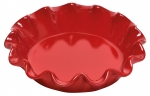 Moule a clafoutis corolle en ceramique O 27 cm Rouge Grand Cru