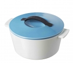 Cocotte bleu 23 cm Revolution (porcelaine tous feux dont induction) + couvercle