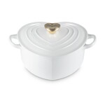 Cocotte coeur 20 cm blanc