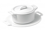 Cocotte porcelaine+couvercle 1 l 17 x 16 x 10,5
