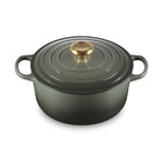 Cocotte ronde 24 cm Thym bouton dore