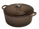 Cocotte ronde 28 cm 6.7 l terre naturelle