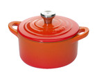 Mini-Cocotte Ronde En Fonte Emaillee 10 cm Volcanique