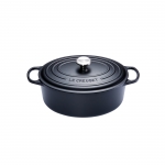 Cocotte Signature en fonte emaillee ovale 25 cm noir