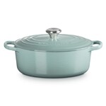 Cocotte Signature en fonte emaillee ovale 27 cm Sea Salt