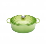 Cocotte Signature en fonte emaillee ovale 27 cm vert Palm