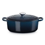 Cocotte Signature en fonte emaillee ovale 29 cm Nuit