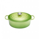Cocotte Signature en fonte emaillee ovale 29 cm vert Palm