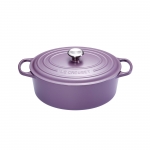 Cocotte Signature en fonte emaillee ovale 29 cm violet Ametist