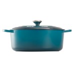 Cocotte Signature en fonte emaillee ovale 31 cm Deep Teal