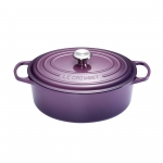 Cocotte Signature en fonte emaillee ovale 33 cm violet Cassis